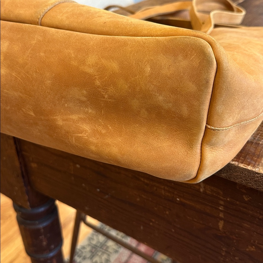 ABLE Tan Leather Tote Bag - Picture 5 of 6